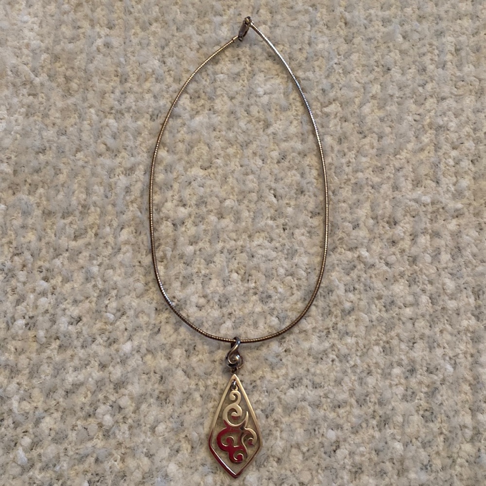 Sterling choker and pendant